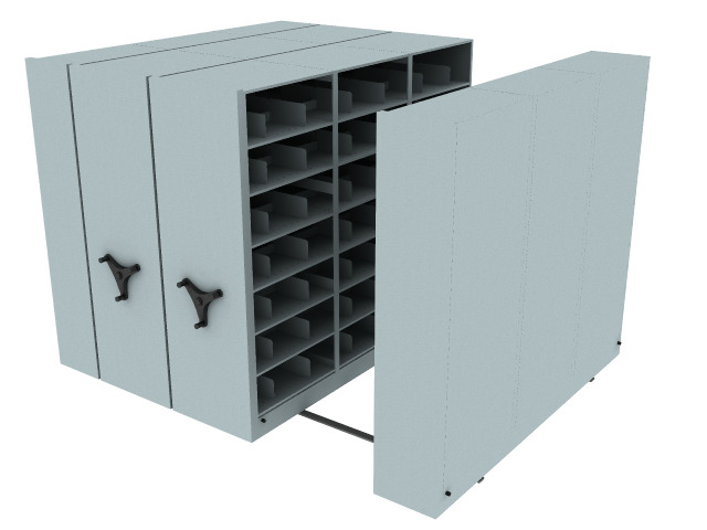 Gray Sky Mobile Storage Shelves