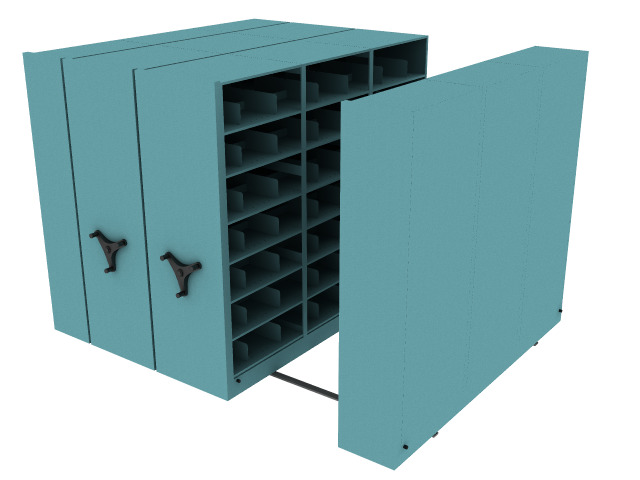 Heritage Blue Mobile Storage Shelves
