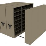 Desert Sand Color Mobile Storage Shelves