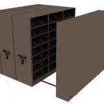 Chocolate Color Mobile Storage Shelves