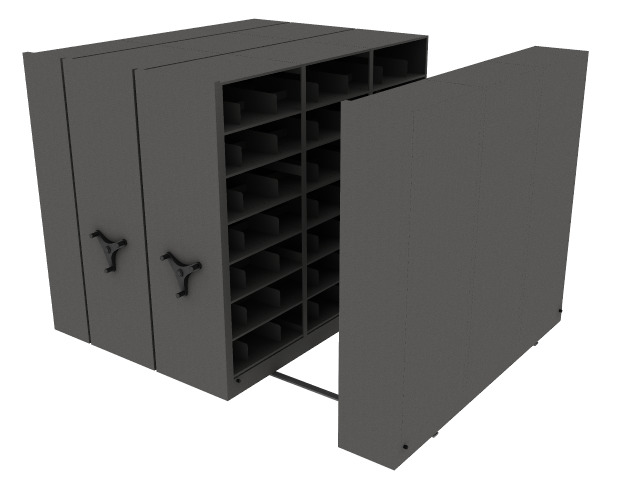 Obsidian Color Mobile Storage Shelves