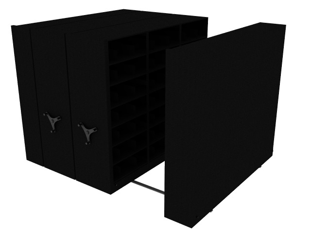 Black Color Mobile Storage Shelves