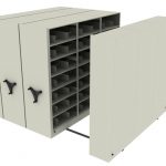 Pebble Gray Color Mobile Storage Shelves