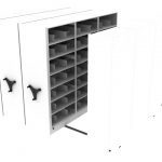 White Color Mobile Storage Shelves