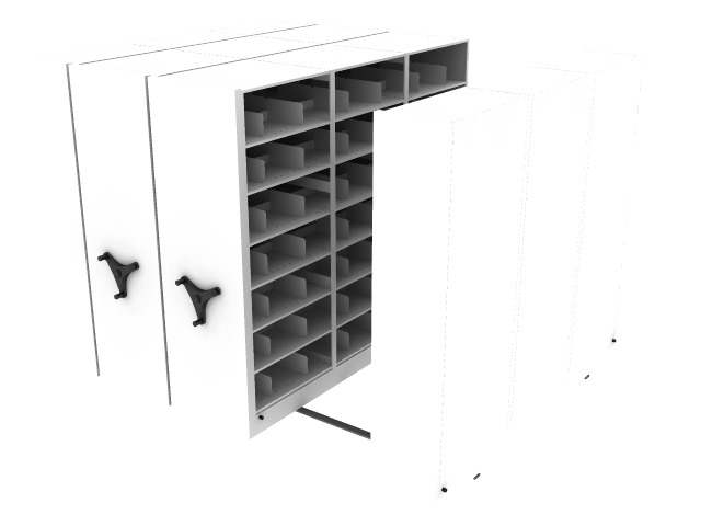 White Color Mobile Storage Shelves