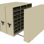 Sand Color Mobile Storage Shelves