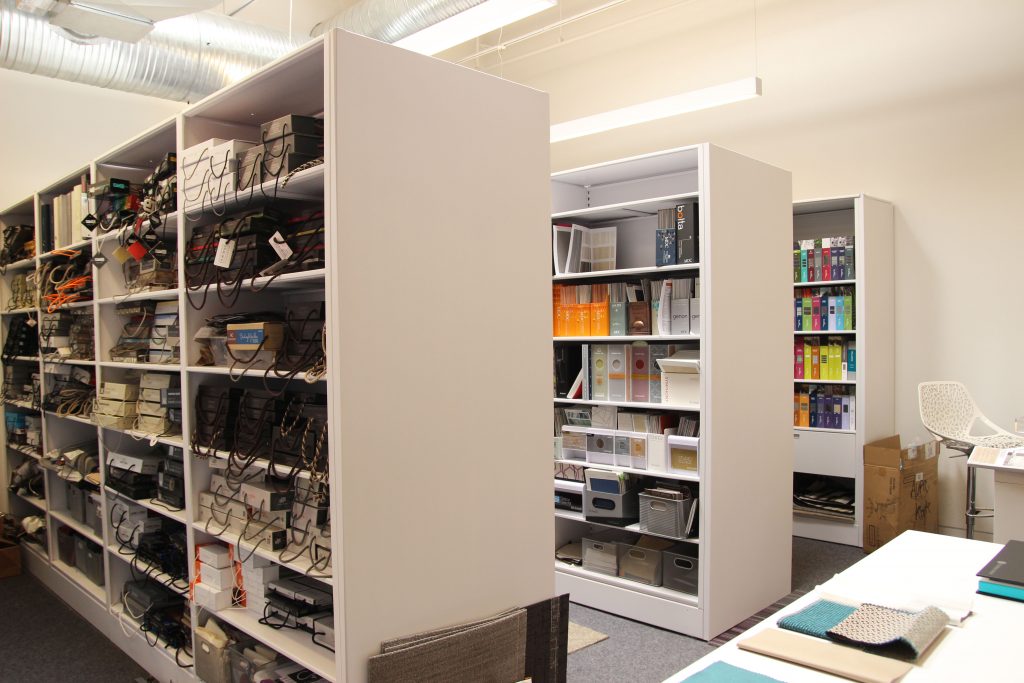 designer binder library shelving