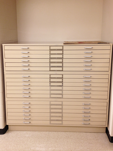 stacked flat file cabinets