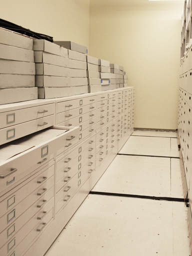 museum flat file cabinet storage